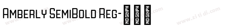 Amberly SemiBold Reg字体转换